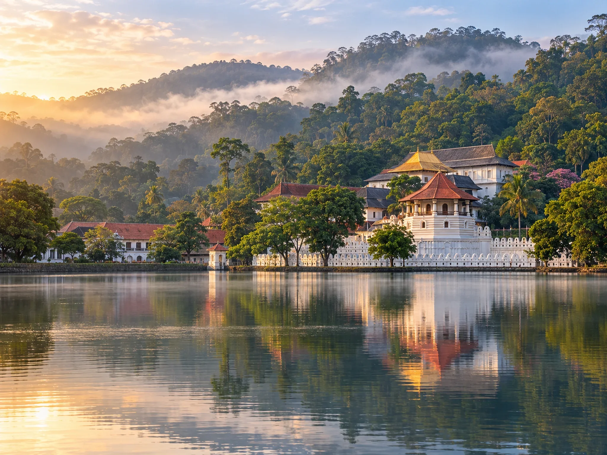 Temple of the Tooth in Kandy, Sri Lanka