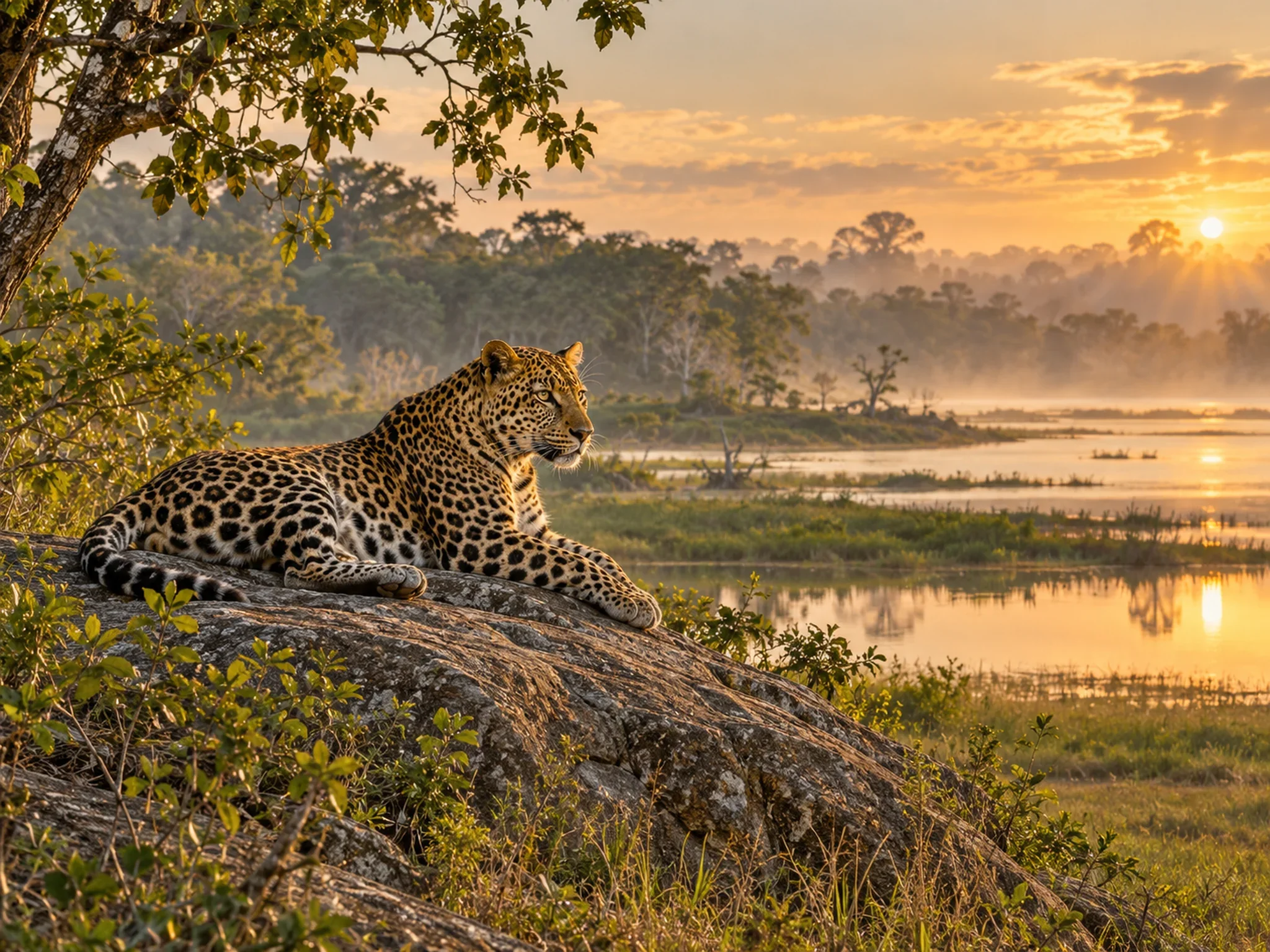 Sri Lankan leopard in Wilpattu National Park