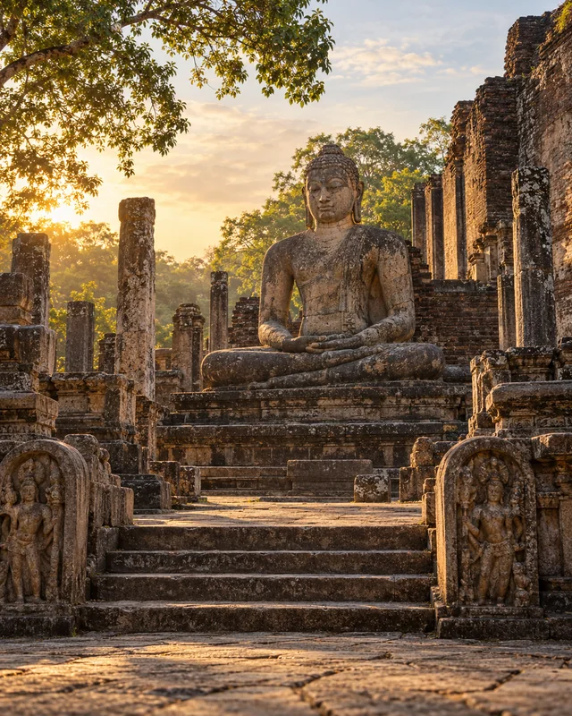 Ancient stone Buddhist heritage in Sri Lanka