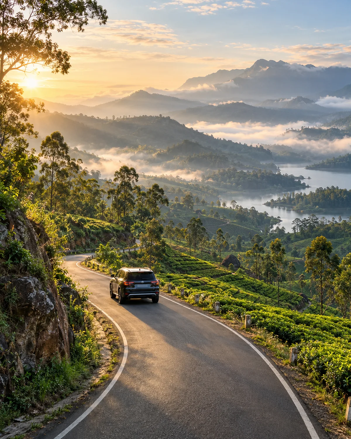 A private road journey through Sri Lanka's misty tea country